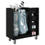 Golf Skab med hjul Ensfarvet Sort eg 90 x 45 x 98 cm