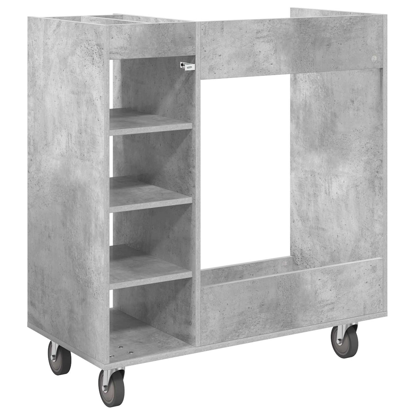 Golf Skab med hjul Ensfarvet Beton Grå 90 x 45 x 98 cm