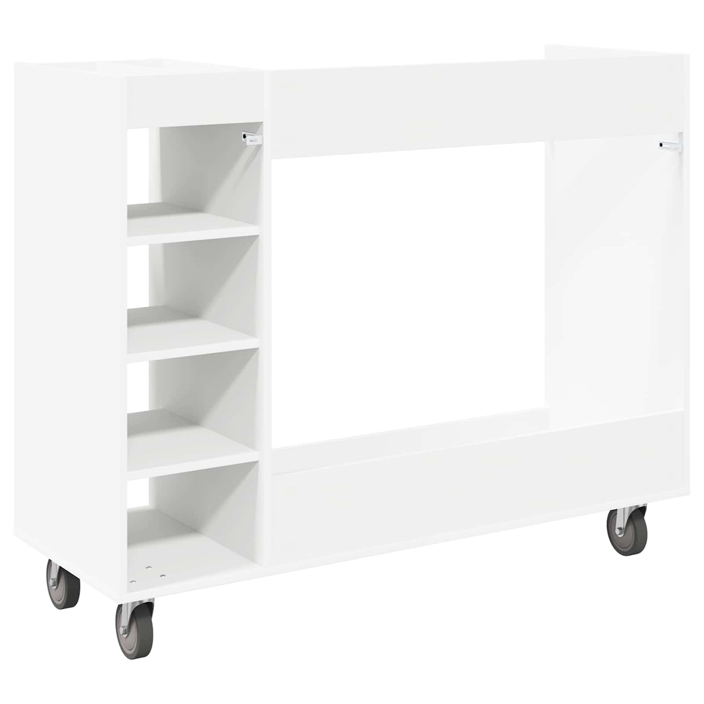 Golf Skab med hjul Ensfarvet Hvid 120 x 45 x 98 cm