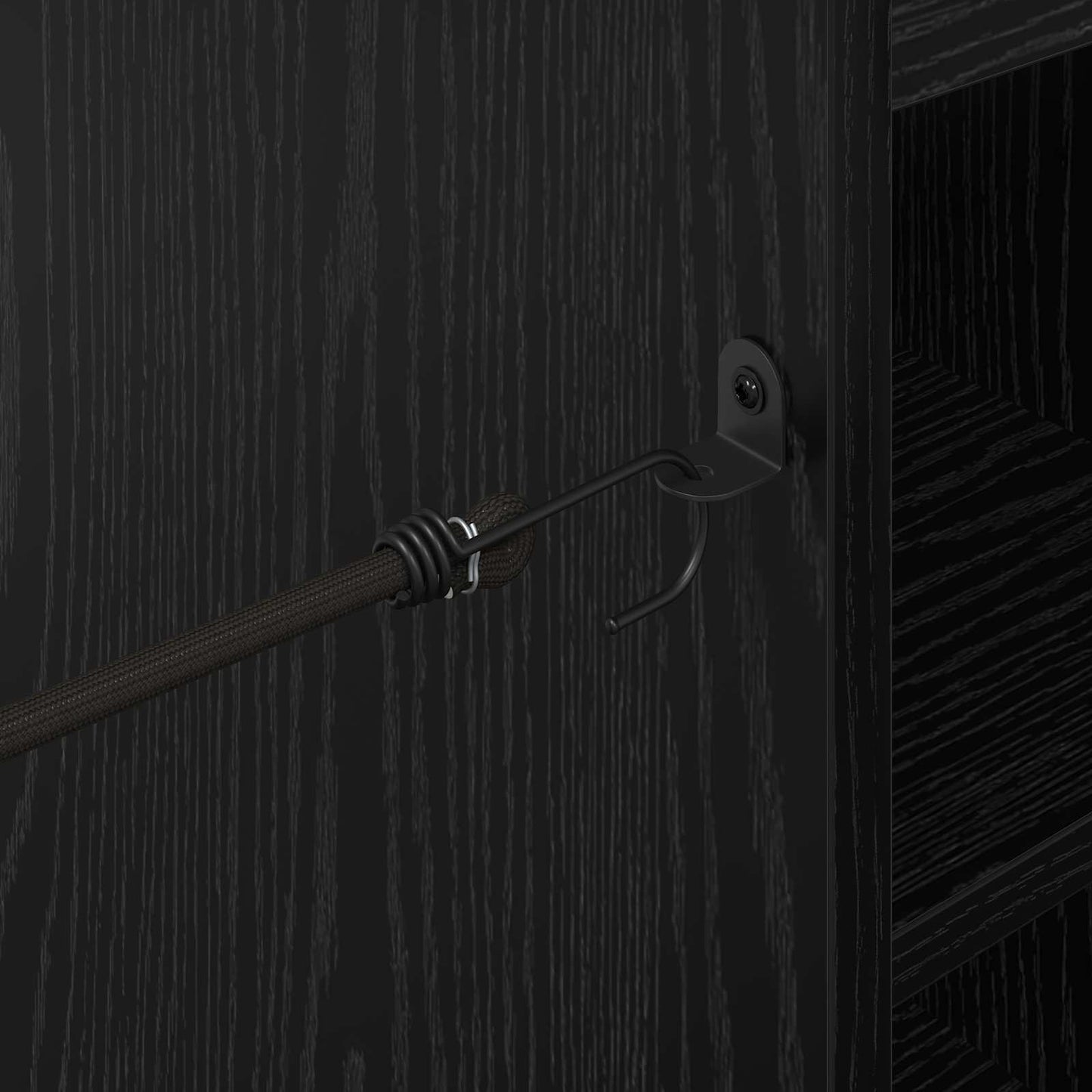 Golf Skab med hjul Ensfarvet Sort eg 120 x 45 x 98 cm