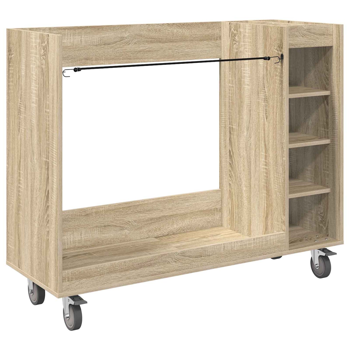 Golf Skab med hjul Ensfarvet Sonoma eg 120 x 45 x 98 cm