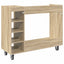 Golf Skab med hjul Ensfarvet Sonoma eg 120 x 45 x 98 cm