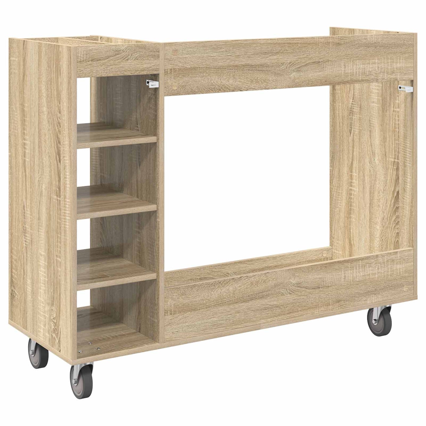 Golf Skab med hjul Ensfarvet Sonoma eg 120 x 45 x 98 cm