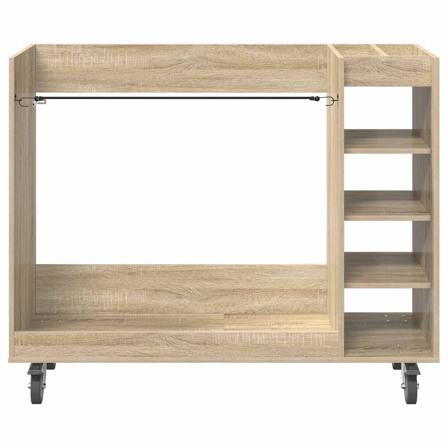 Golf Skab med hjul Ensfarvet Sonoma eg 120 x 45 x 98 cm