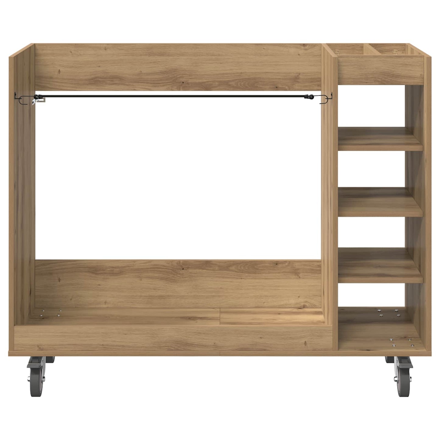 Golf Skab med hjul Ensfarvet Artisan Egetræ 120 x 45 x 98 cm