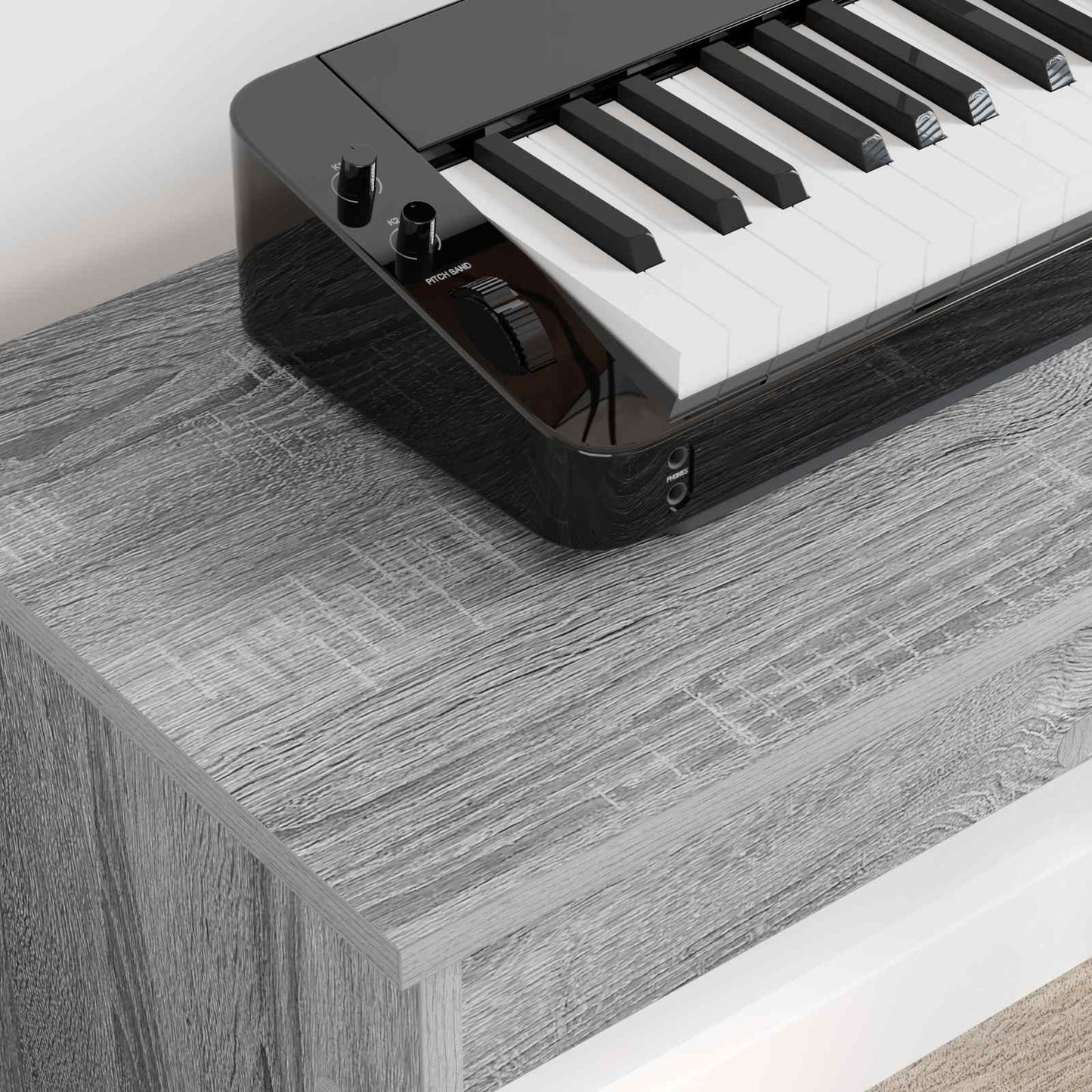 Keyboard Stand Grå Sonoma 120 x 32 x 64 cm Konstrueret træ
