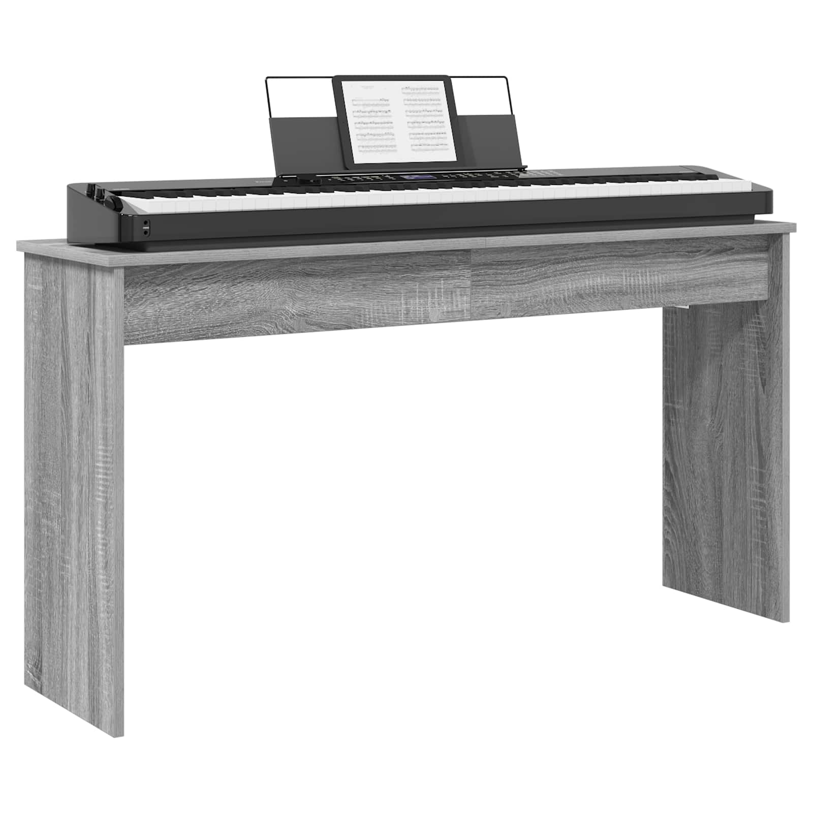 Keyboard Stand Grå Sonoma 120 x 32 x 64 cm Konstrueret træ billede
