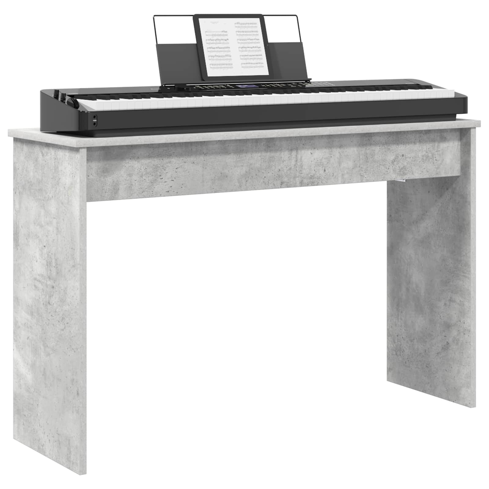 Keyboard Stand Beton Grå 100 x 32 x 64 cm Konstrueret træ billede