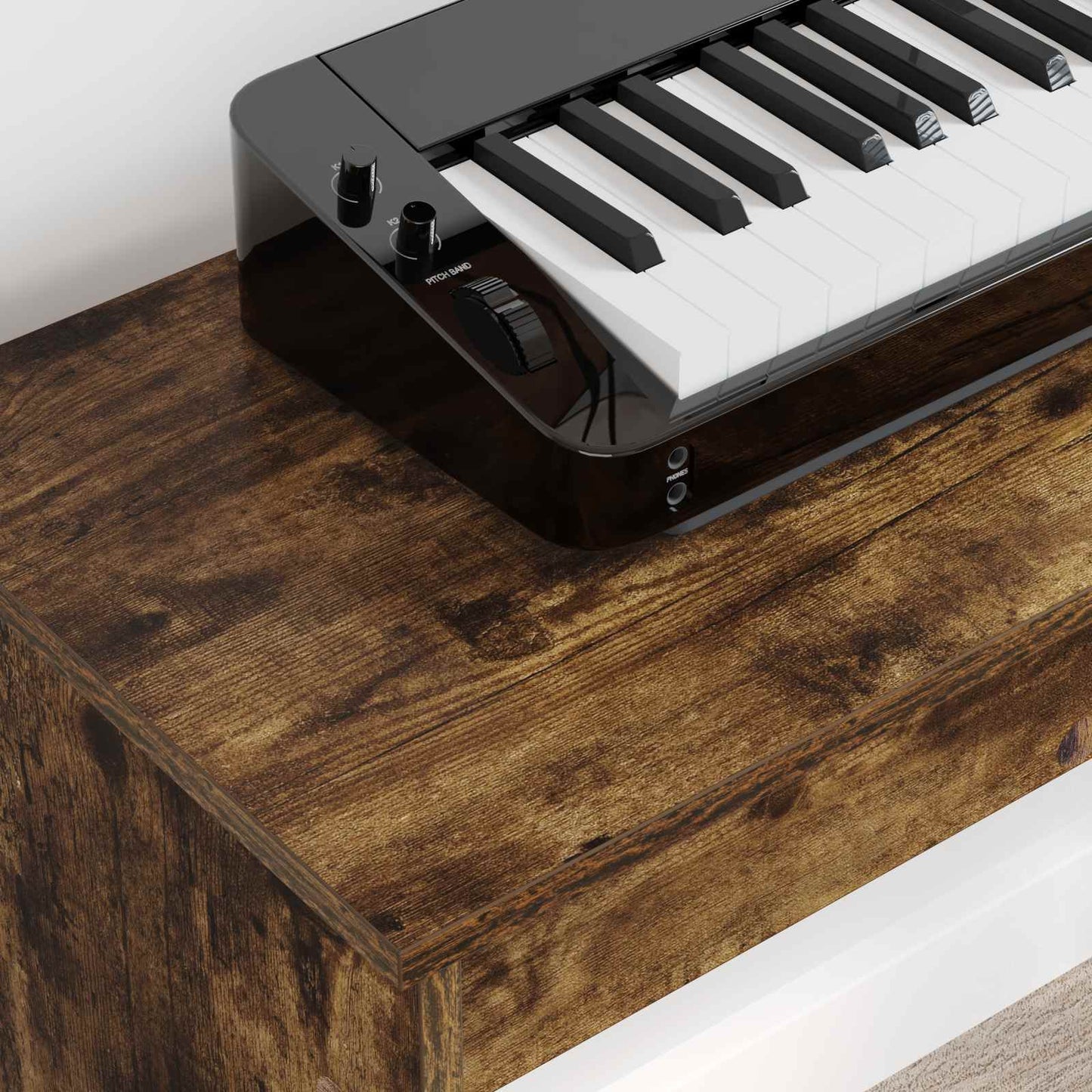 Keyboard Stand Røget eg 100 x 32 x 64 cm Konstrueret træ