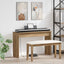 Keyboard Stand Artisan Egetræ 100 x 32 x 64 cm Konstrueret træ