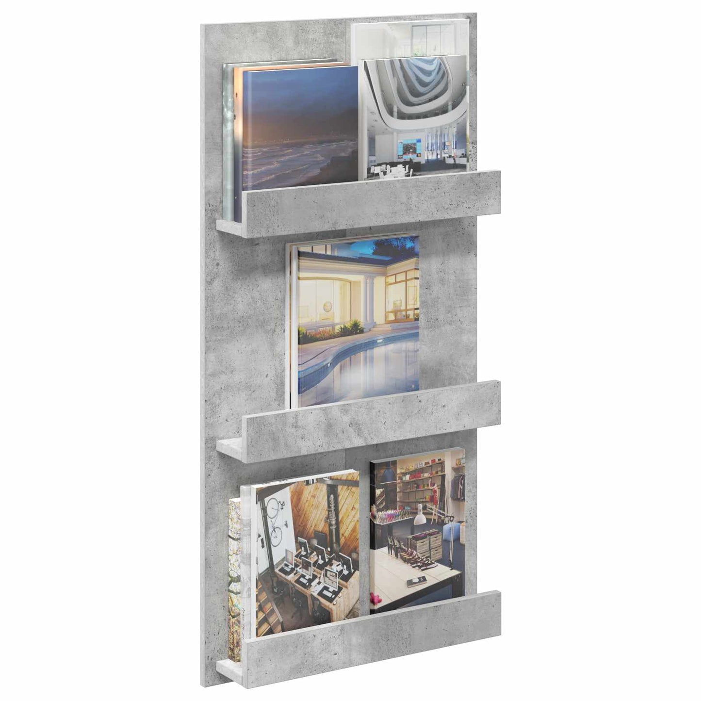 Magasin Rack Beton Grå 51 x 11 x 102 cm Konstrueret træ