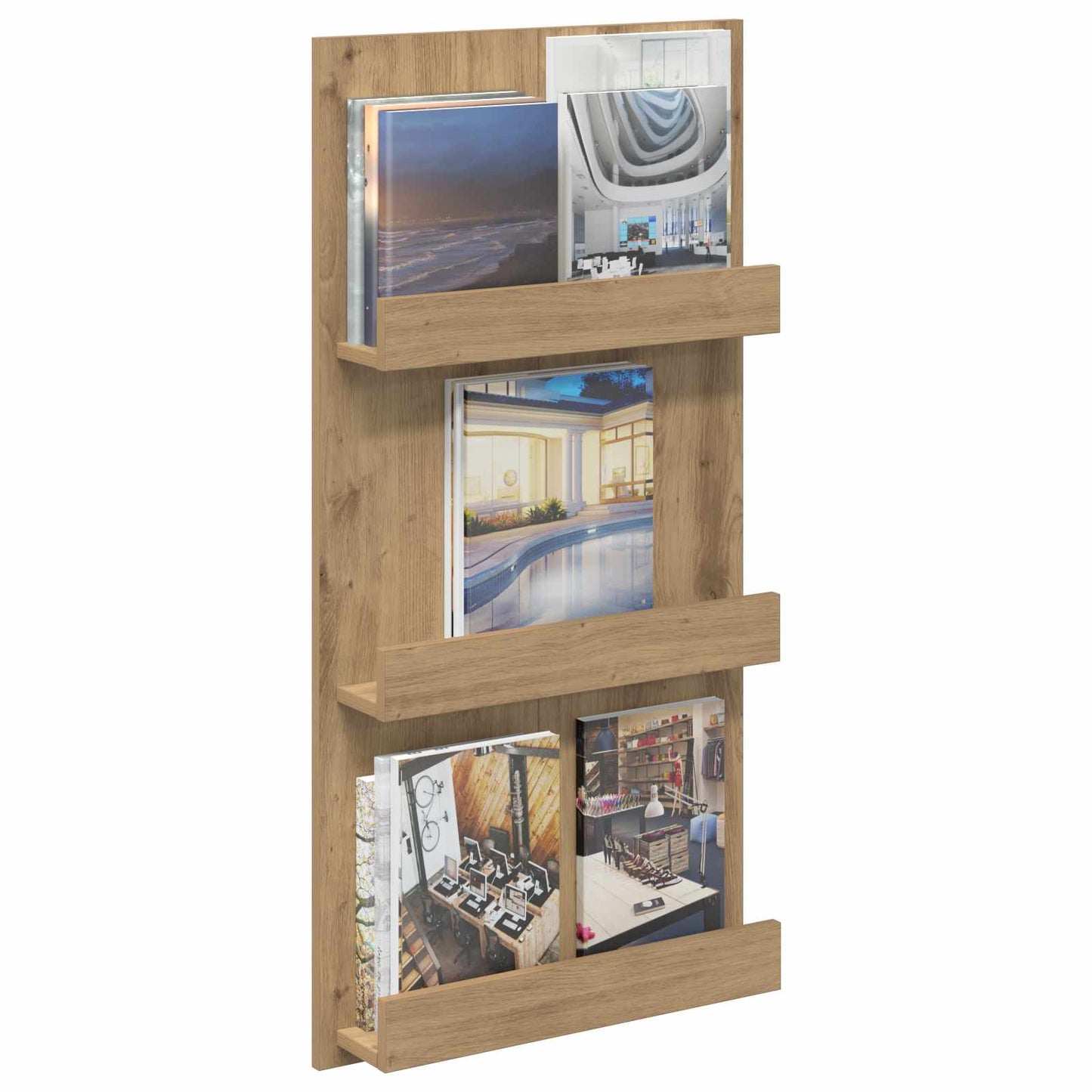 Magasin Rack Artisan Egetræ 51 x 11 x 102 cm Konstrueret træ