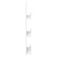 Magasin Rack med hylde Hvid 43 x 11 x 102 cm Konstrueret træ