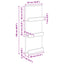 Magasin Rack med hylde Hvid 43 x 11 x 102 cm Konstrueret træ