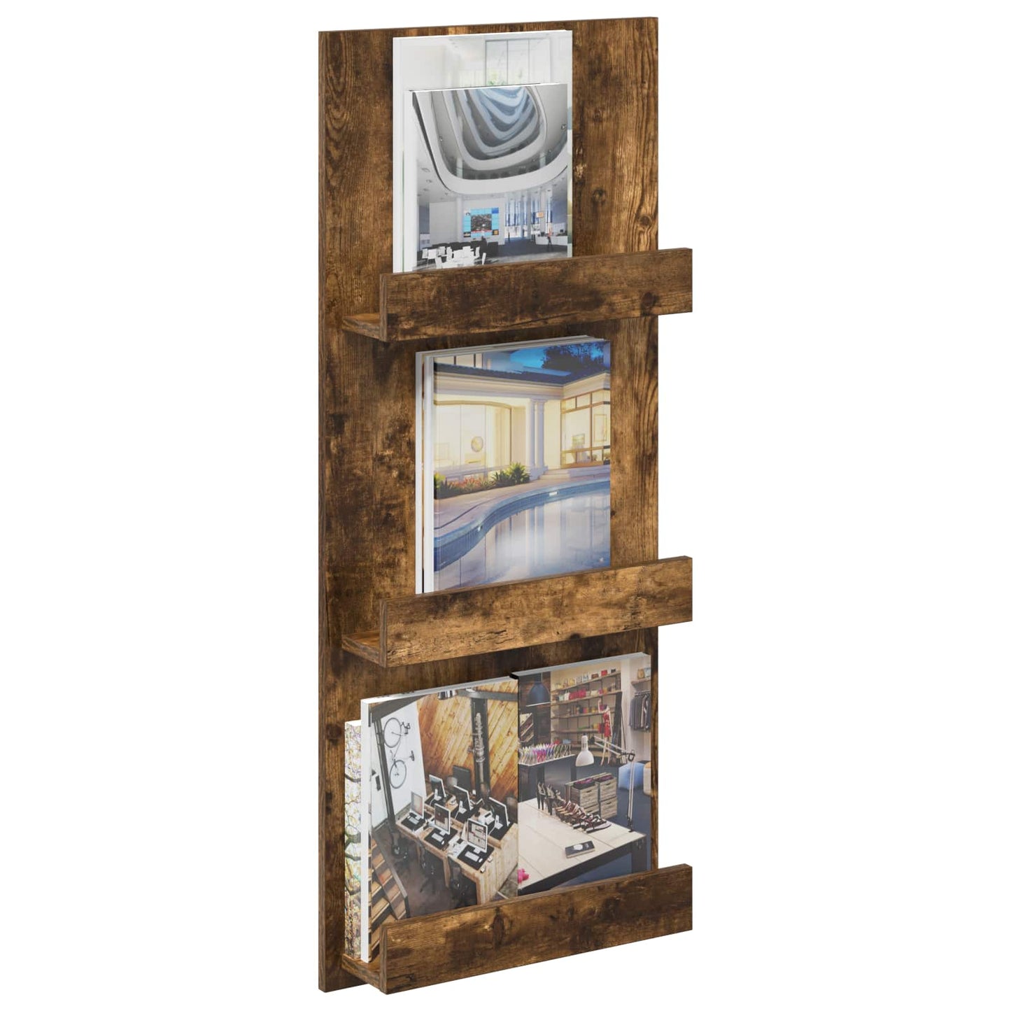 Magasin Rack Røget eg 43 x 11 x 102 cm Konstrueret træ