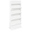 Magasin Rack med hylde Hvid 70 x 41 x 156 cm Konstrueret træ
