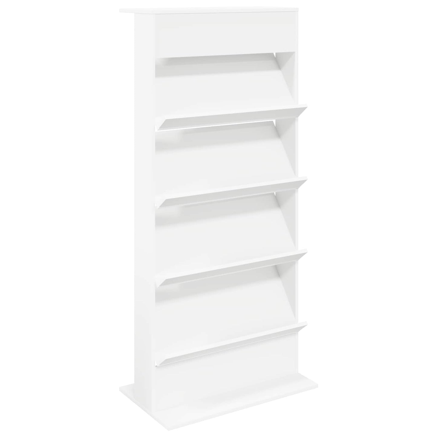 Magasin Rack med hylde Hvid 70 x 41 x 156 cm Konstrueret træ