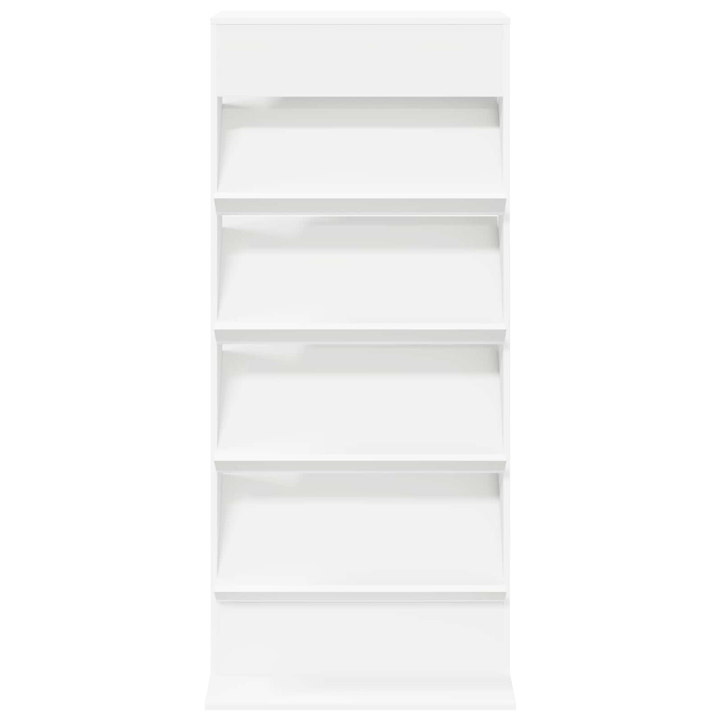 Magasin Rack med hylde Hvid 70 x 41 x 156 cm Konstrueret træ