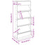 Magasin Rack med hylde Hvid 70 x 41 x 156 cm Konstrueret træ
