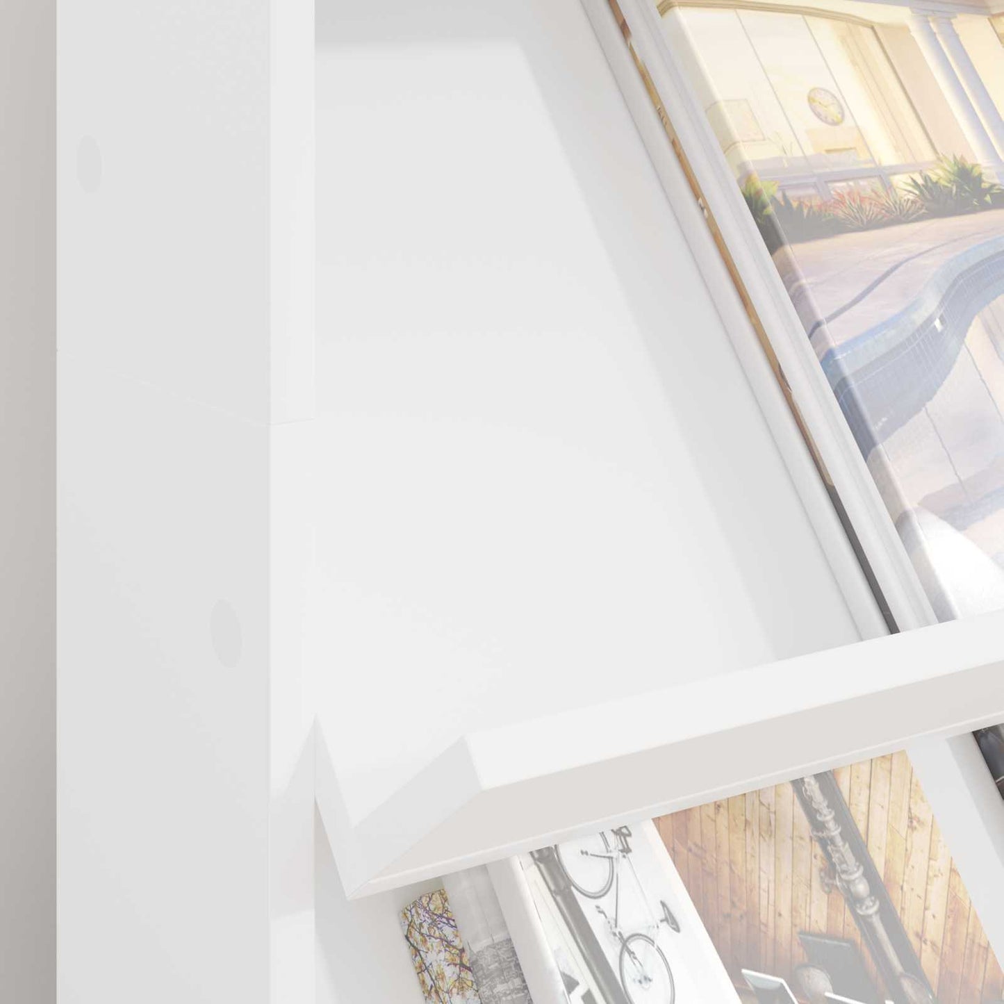 Magasin Rack med hylde Hvid 70 x 41 x 126 cm Konstrueret træ