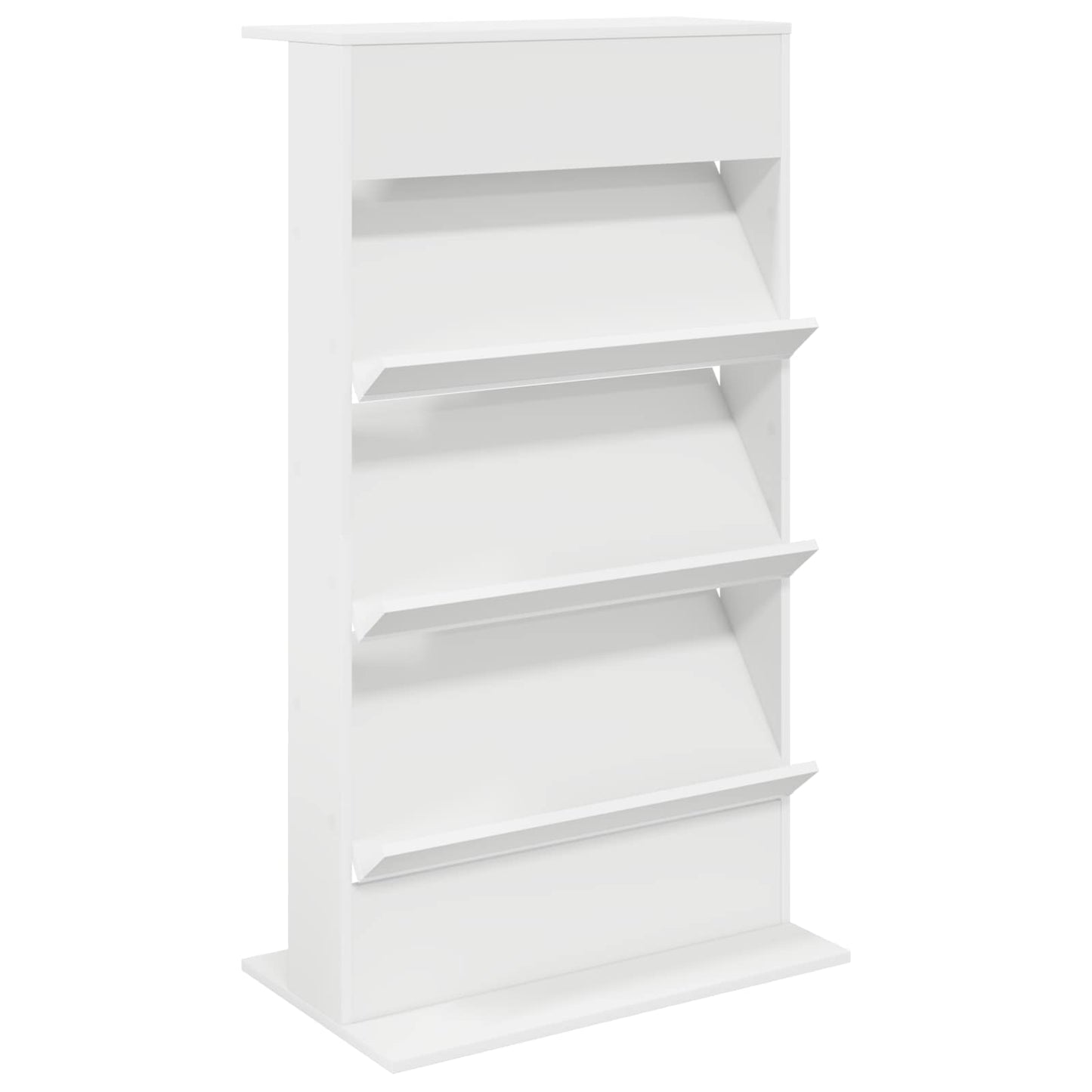 Magasin Rack med hylde Hvid 70 x 41 x 126 cm Konstrueret træ