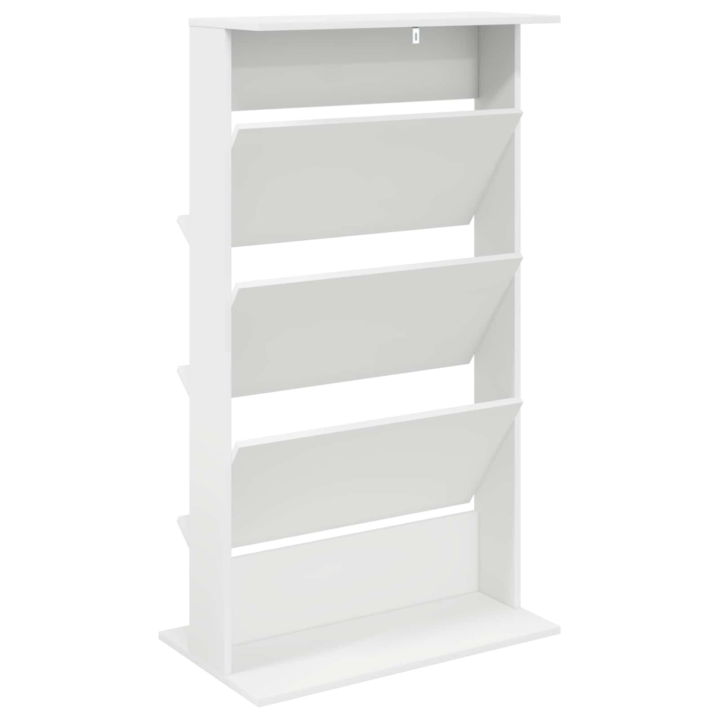 Magasin Rack med hylde Hvid 70 x 41 x 126 cm Konstrueret træ