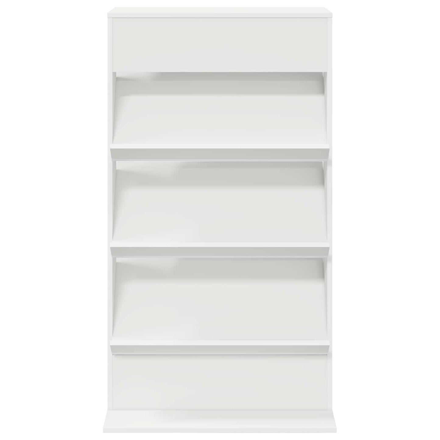 Magasin Rack med hylde Hvid 70 x 41 x 126 cm Konstrueret træ