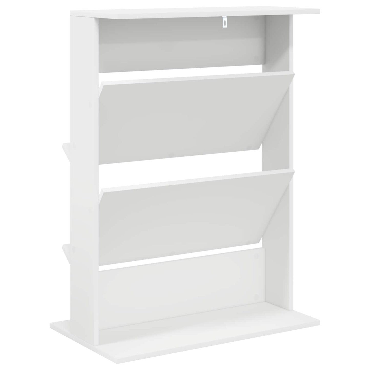 Magasin Rack med hylde Hvid 70 x 41 x 96 cm Konstrueret træ