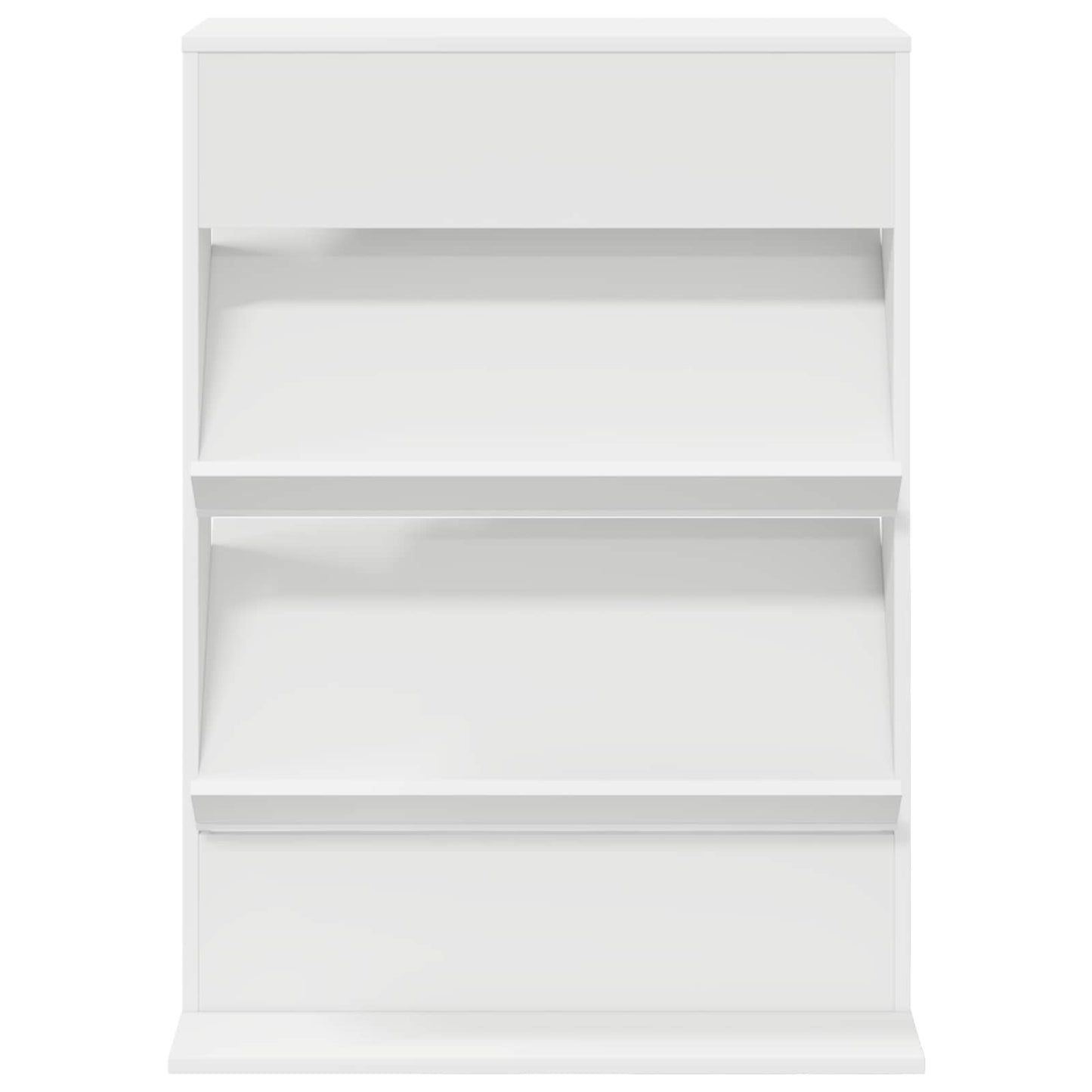 Magasin Rack med hylde Hvid 70 x 41 x 96 cm Konstrueret træ