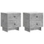 Natskab 2 pcs Betongrå 43 x 34,5 x 47,5 cm Konstrueret træ