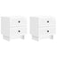Natskab 2 pcs Hvid højglans 43 x 34,5 x 47,5 cm Konstrueret træ