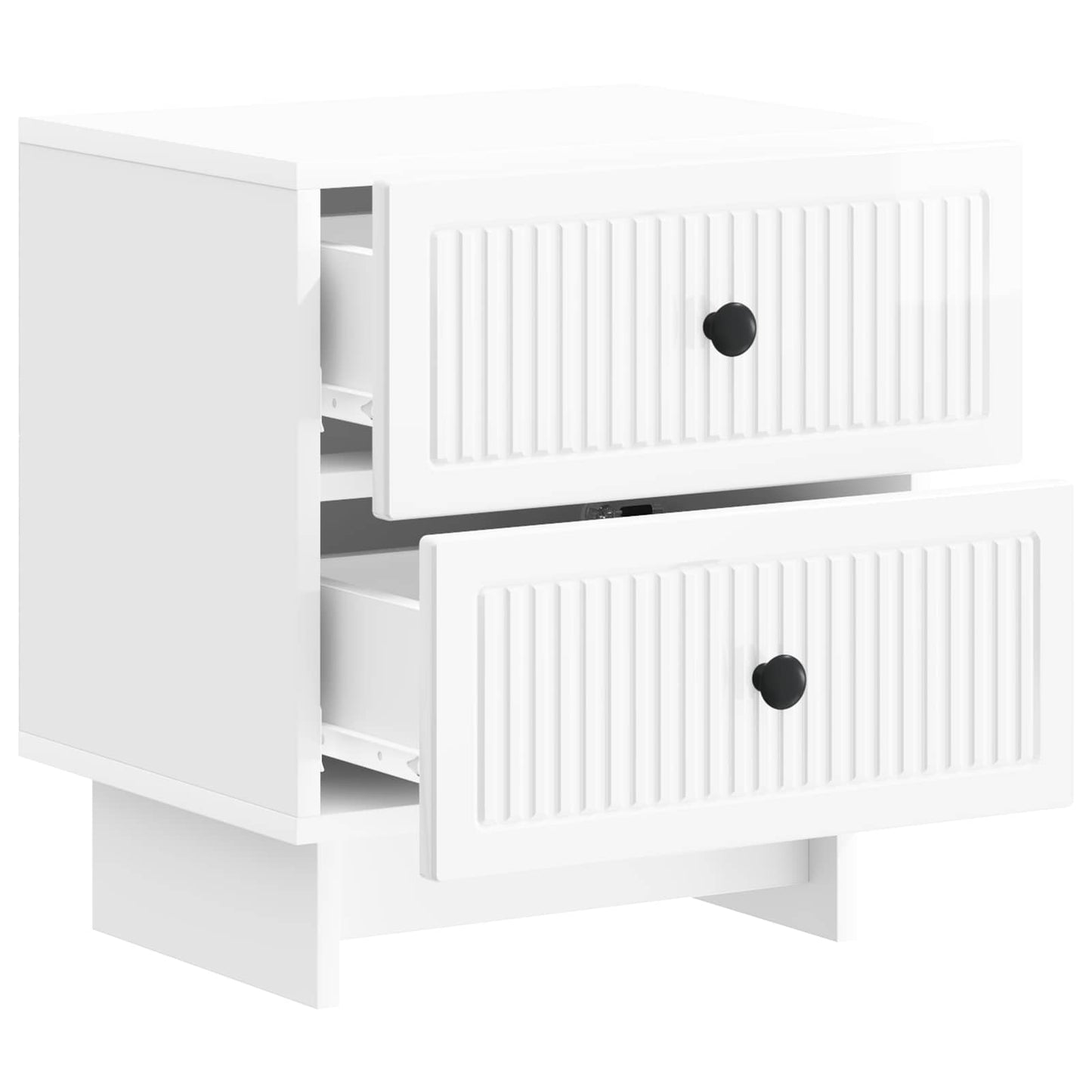 Natskab 2 pcs Hvid højglans 43 x 34,5 x 47,5 cm Konstrueret træ