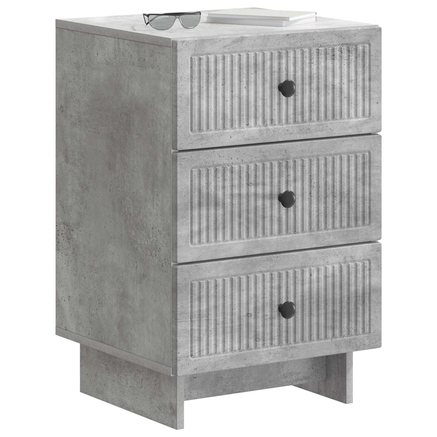 Natskab med skuffe Betongrå 43 x 41 x 66,5 cm Konstrueret træ