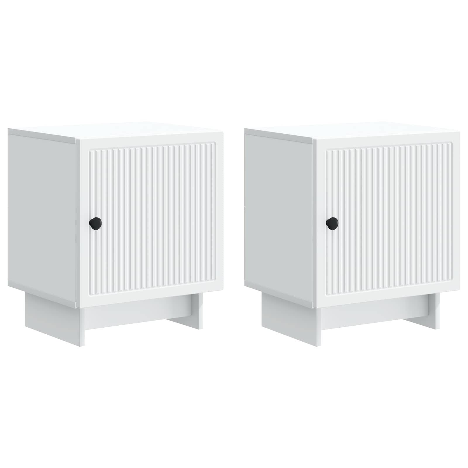 Natskab 2 pcs Hvid 43 x 34,5 x 50 cm Konstrueret træ billede