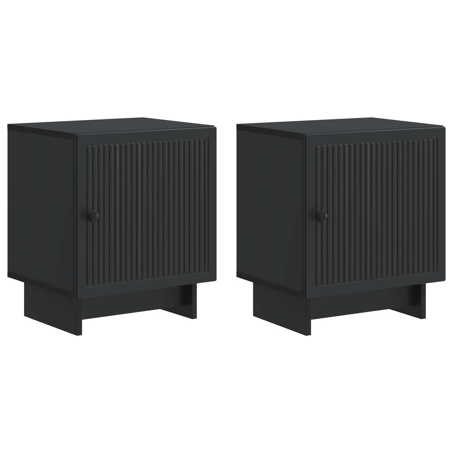 Natskab 2 pcs Sort 43 x 34,5 x 50 cm Konstrueret træ