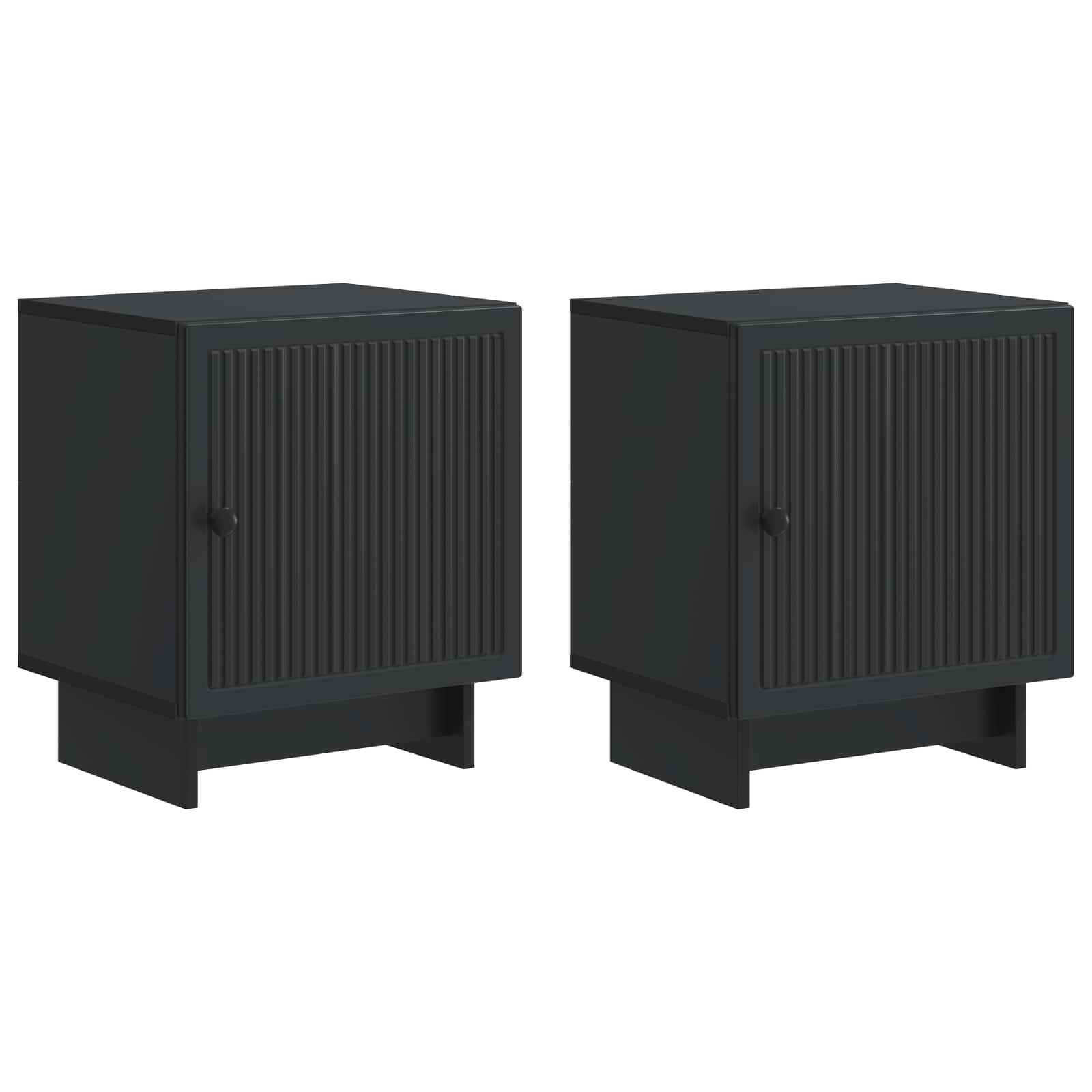 Natskab 2 pcs Sort 43 x 34,5 x 50 cm Konstrueret træ billede