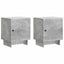 Natskab 2 pcs Betongrå 43 x 34,5 x 50 cm Konstrueret træ