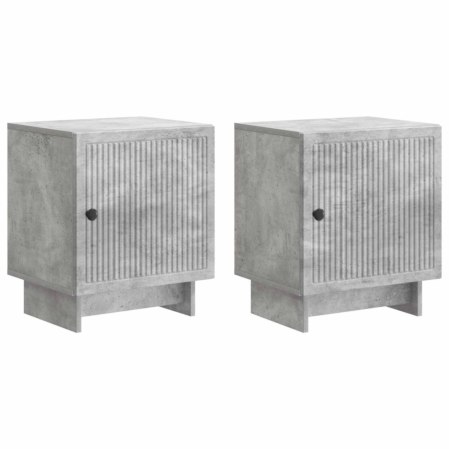 Natskab 2 pcs Betongrå 43 x 34,5 x 50 cm Konstrueret træ