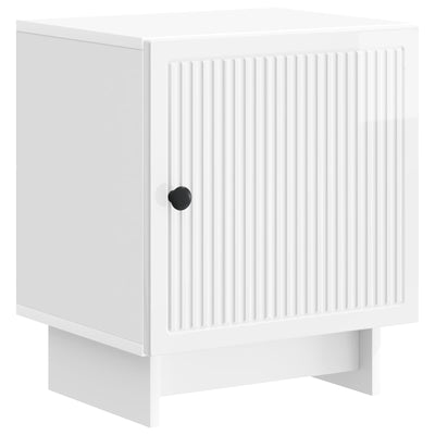 Natskab Hvid højglans 43 x 34,5 x 50 cm Konstrueret træ