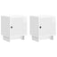 Natskab 2 pcs Hvid højglans 43 x 34,5 x 50 cm Konstrueret træ