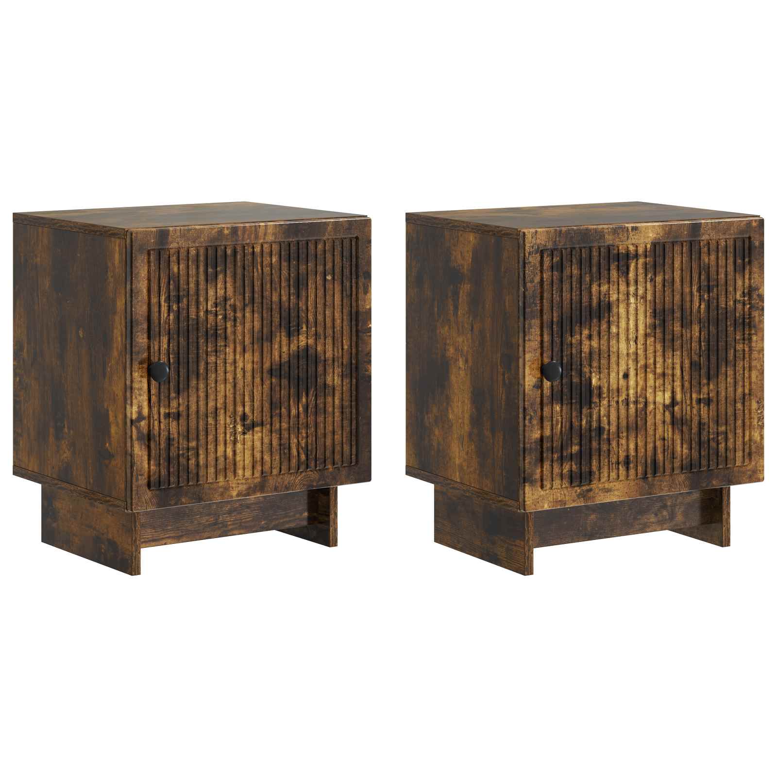 Natskab 2 pcs Røget eg 43 x 34,5 x 50 cm Konstrueret træ billede