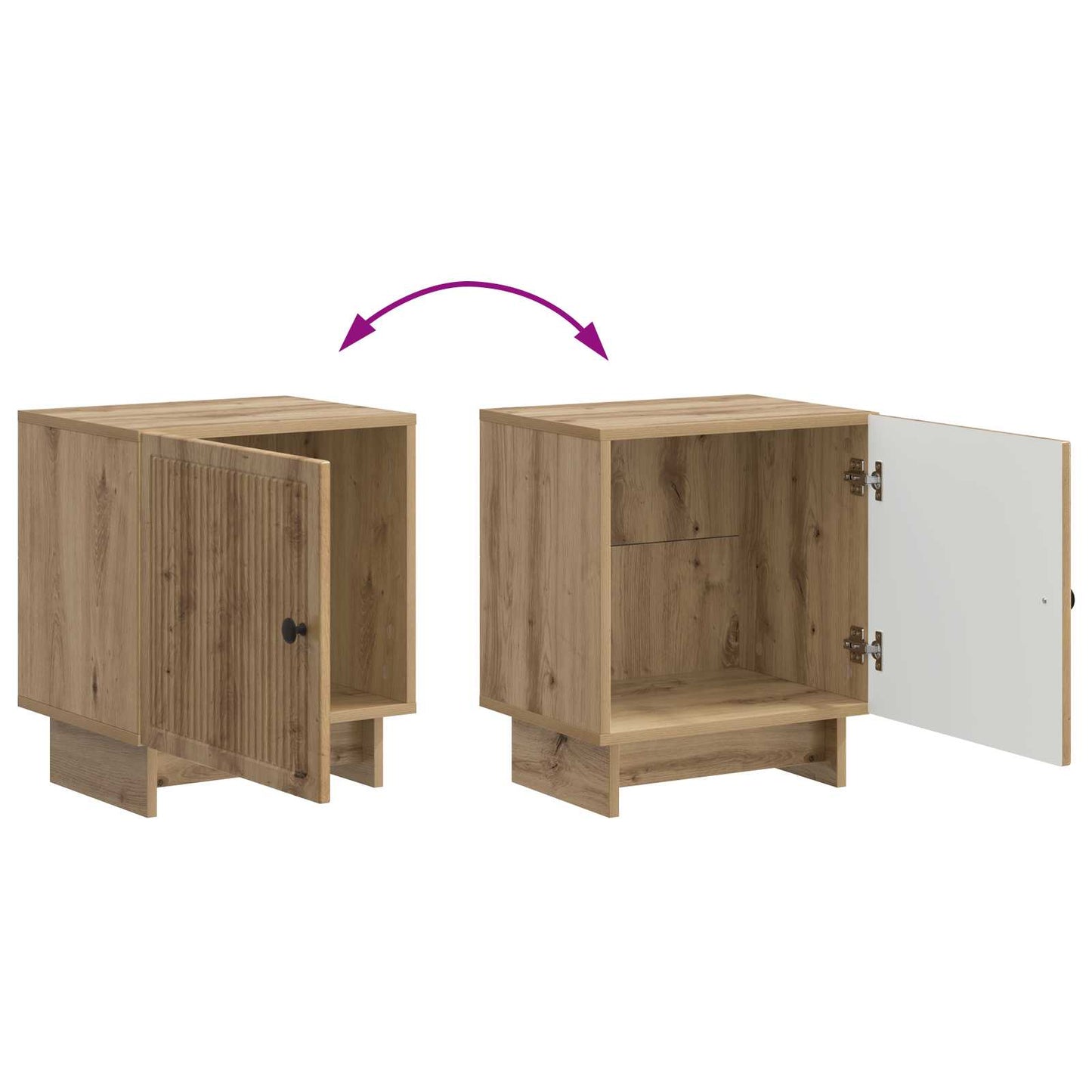 Natskab 2 pcs Artisan-eg 43 x 34,5 x 50 cm Konstrueret træ