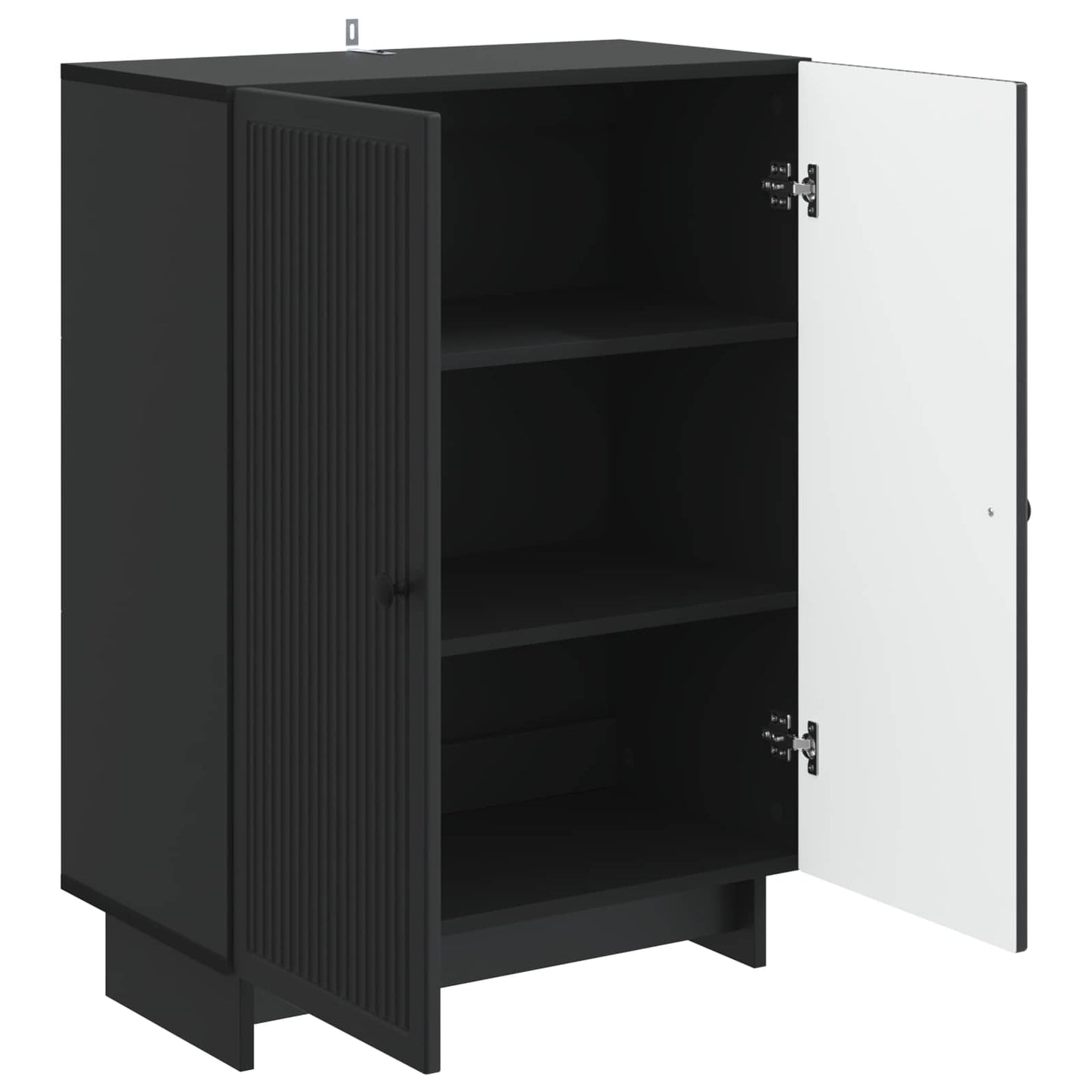 Sideboard Sort 66 x 34,5 x 90 cm Konstrueret træ