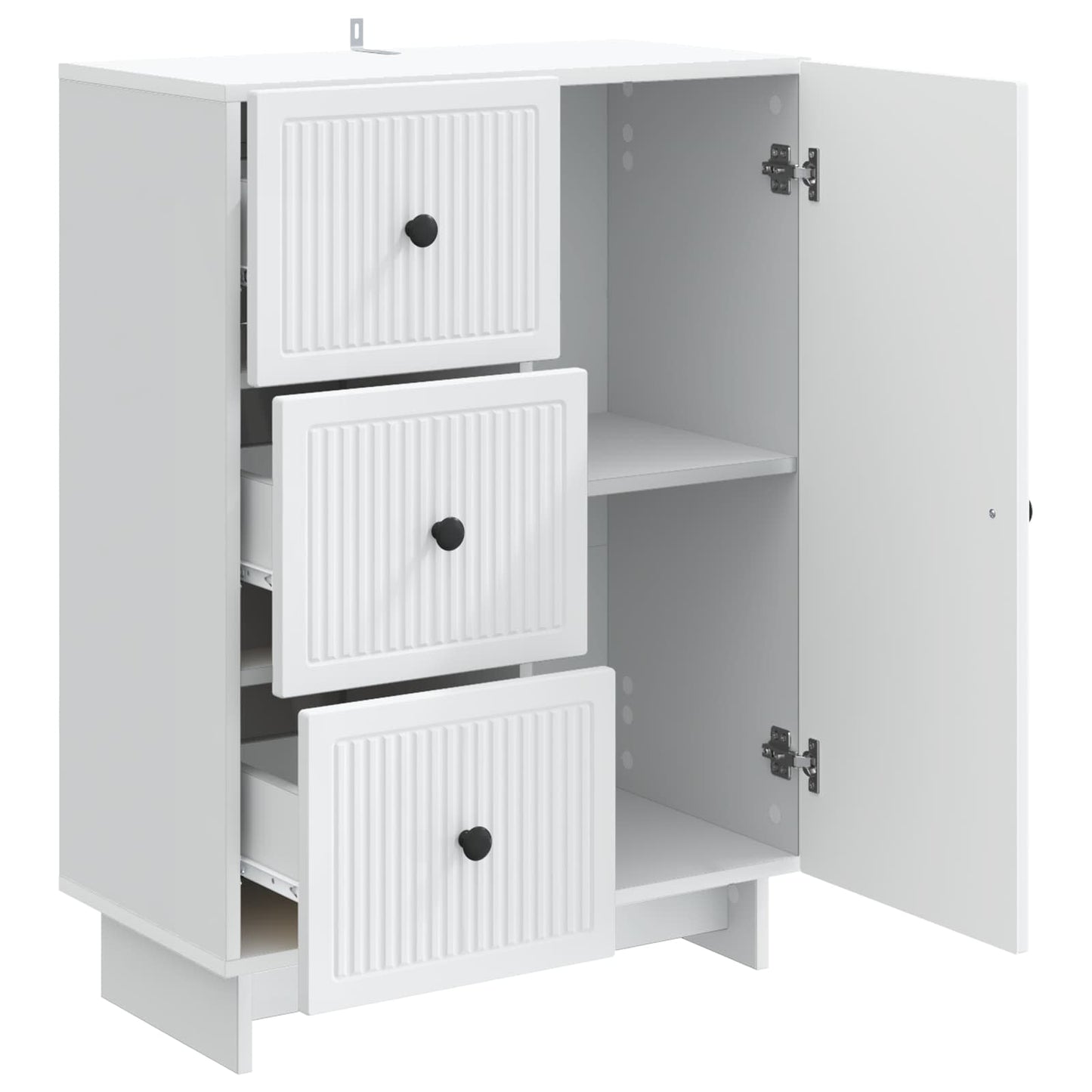 Sideboard Hvid 66 x 34,5 x 90 cm Konstrueret træ