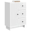 Sideboard Hvid højglans 66 x 34,5 x 90 cm Konstrueret træ
