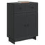 Sideboard med skuffe Sort 66 x 34,5 x 90 cm Konstrueret træ