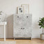 Sideboard med skuffe Betongrå 66 x 34,5 x 90 cm Konstrueret træ