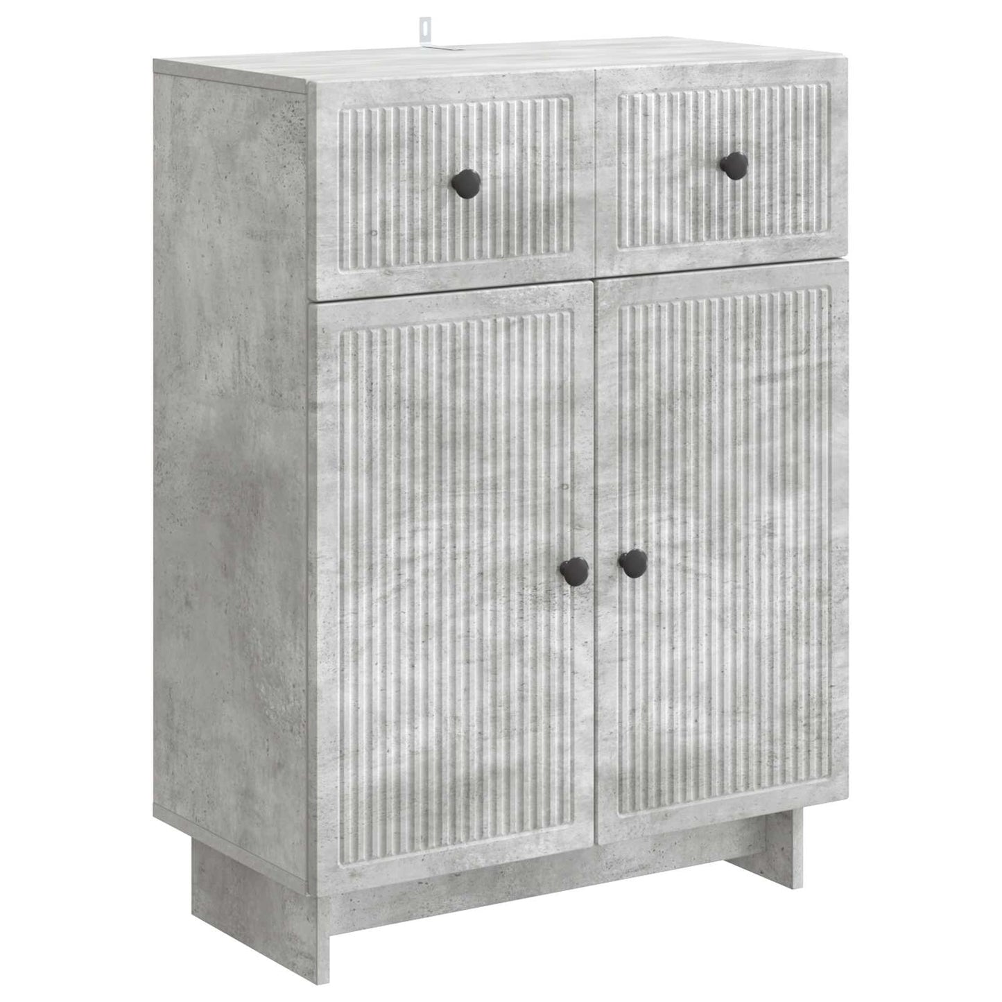 Sideboard med skuffe Betongrå 66 x 34,5 x 90 cm Konstrueret træ