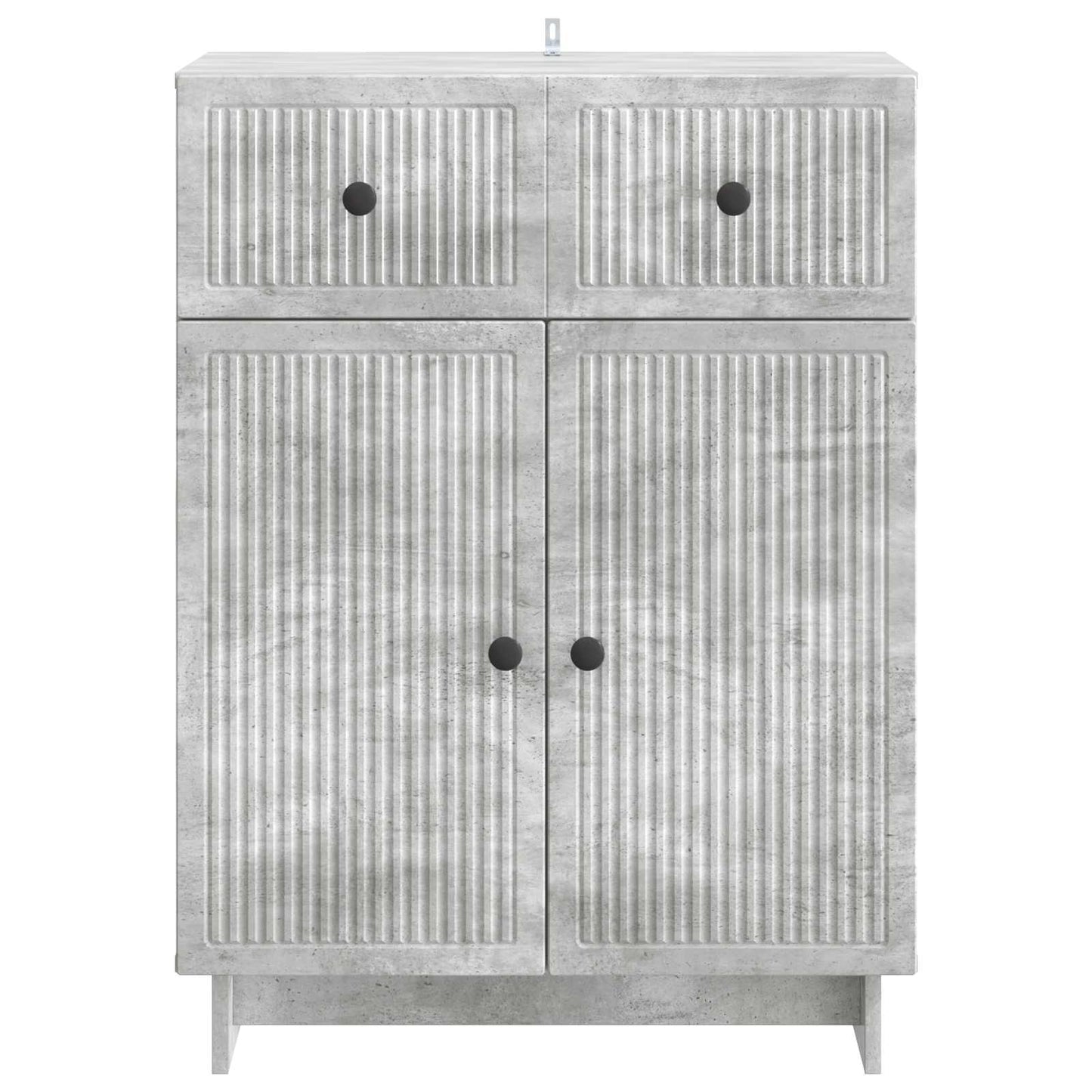 Sideboard med skuffe Betongrå 66 x 34,5 x 90 cm Konstrueret træ