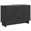 Sideboard med skuffe Sort 89 x 34,5 x 60 cm Konstrueret træ